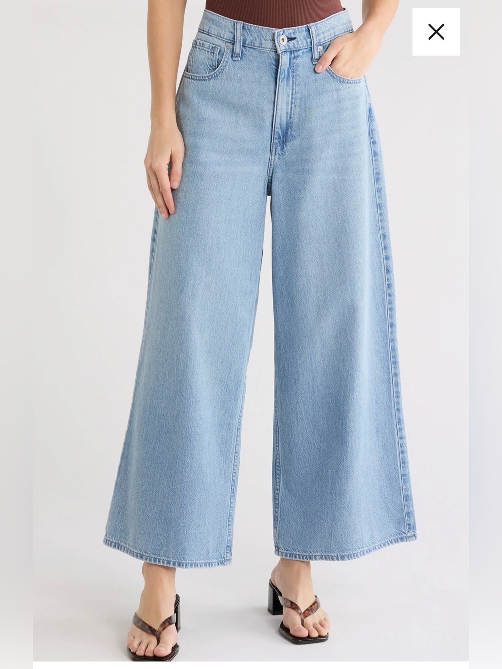 rag & bone Serena High Waist Crop Wide-Leg Jeans size 33, NWT